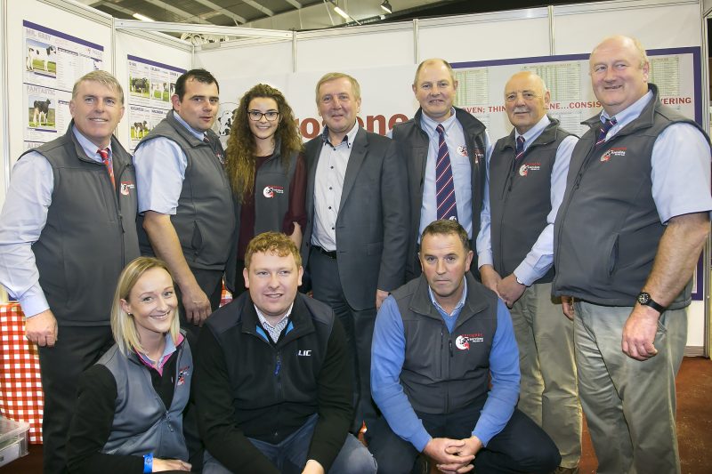 Minister Michael Creed with the Eurogene Staff at their stand