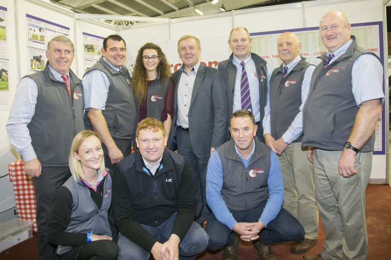 Minister Michael Creed with the Eurogene Staff at their stand