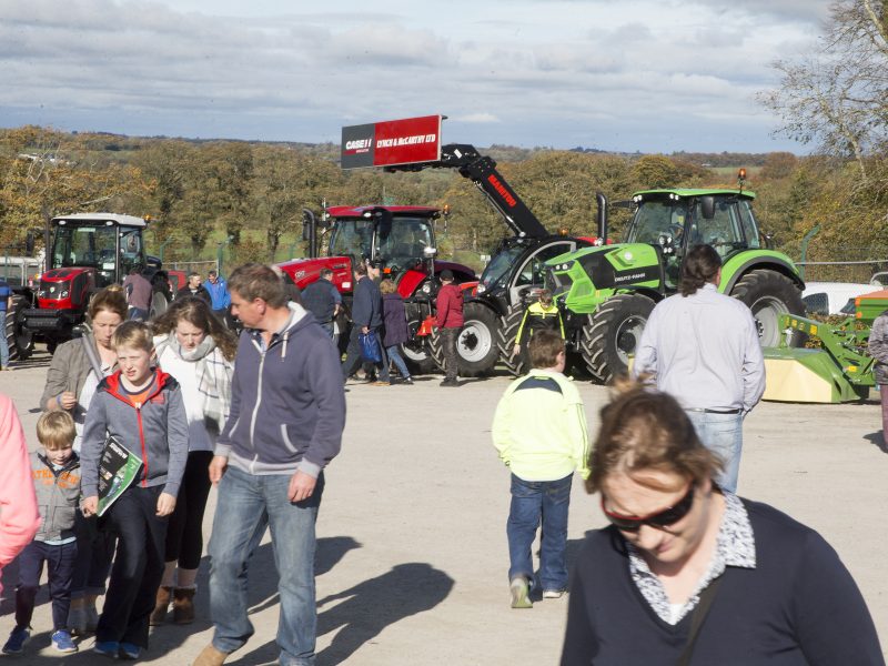 At the National Dairy Show is a view of the machinery exhibits.