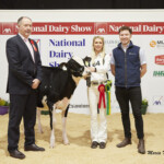 Class. 5 Heifer born on or after Feb 1st ‘23 - Judge, Ashley Fleming, winner Jones Lambda Fame exhibited by Gary & Izzy Jones, Izzy Jones, Handler with Sponsor, Niall Duffy (Dovea Genetics)